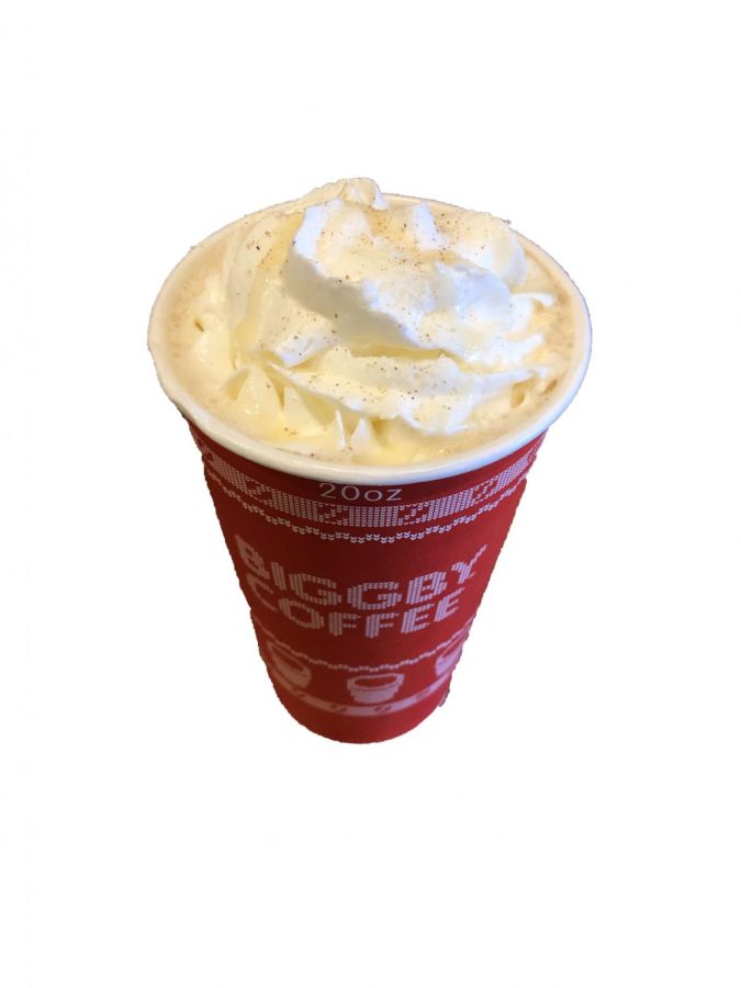 The Winter Wonderland latte is available at Biggy throughout the rest of December. Costumers can purchase a tall, grande, or super size. 