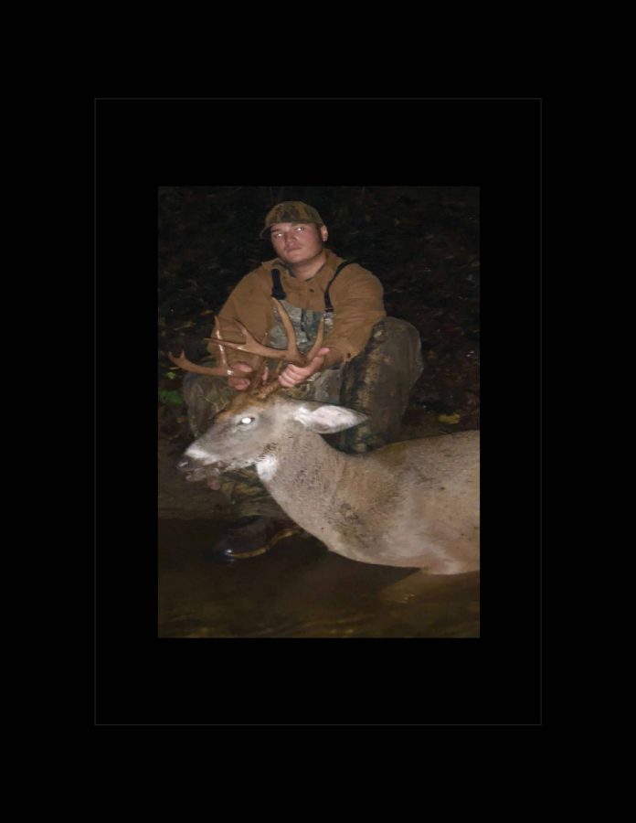 Alex Dines (12) with his ten point buck he shot on Oct. 2. Alex has won Mr. Glinke’s Big Buck Contest the last three years.