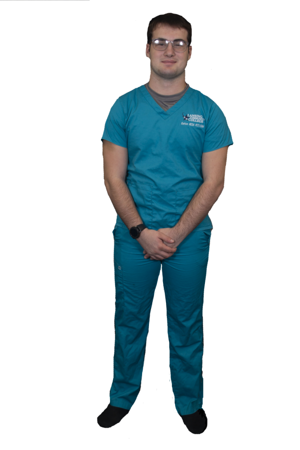 Senior+Nicholas+Diotte+dressed+like+a+nurse%2C+which+is+one+of+the+most+popular+costumes+this+year%2C+for+both+males+and+females.+Diotte+borrowed+his+girlfriends+scrubs+for+this+costume.