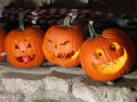 Carving Jack-o-Lanterns is a popular Halloween tradition among students. Pumpkins have been both funny and scary.