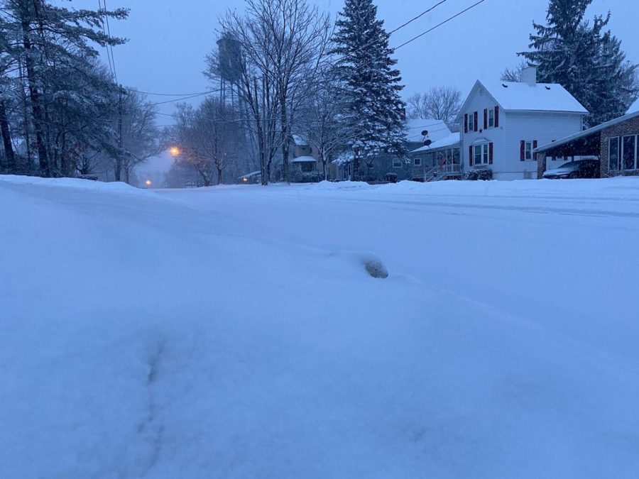 Large amounts of snow are falling in the community of Grand Ledge. School has been cancelled for much of the Eaton County Area.