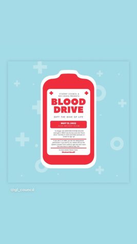 An Instagram post advertising the Blood Drive is shown. This was one of the ways Student Council spread word of the event. 
