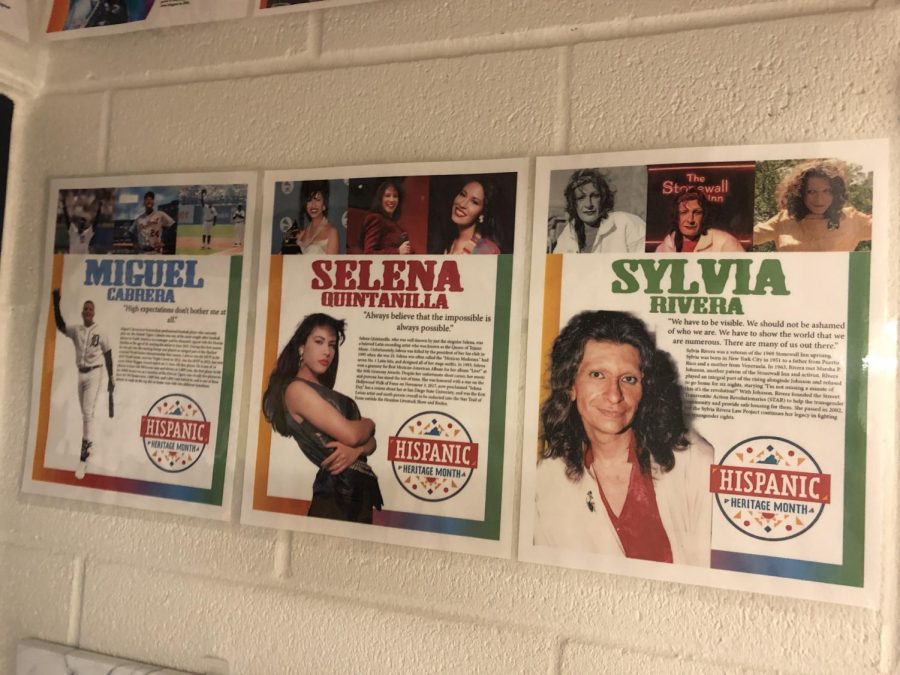 Many teachers have posters with information featuring Hispanic icons outside their door. Students and staff have been able to view and learn from them during passing time. 