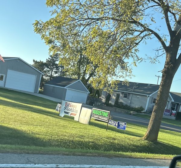 Political Signs pop up on local streets during election season. Signs may include congress representatives running mates. 