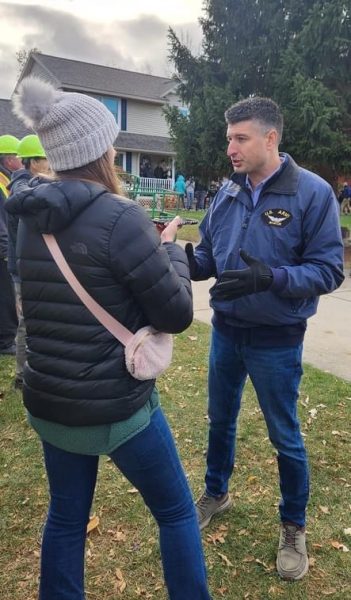 Tom Barrett attends the annual state tree cutting. He talked about his plans for Congress after he won his position as a representative. 